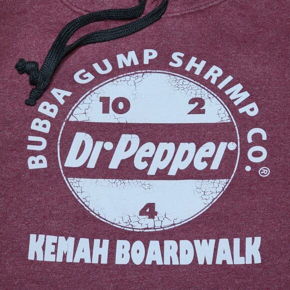 Bubba Gump Shrimp Co Kemah Boardwalk X Dr. Pepper LS Unisex Hoodie - Size Large - Picture 3 of 7